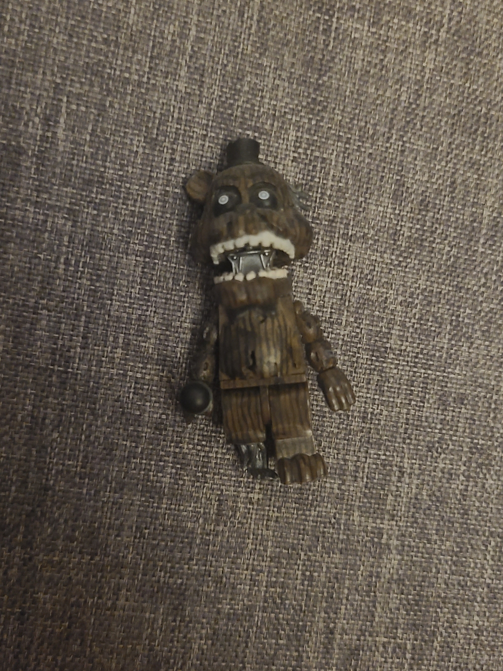 Phantom Freddy McFarlane Figure - Brown Animatronic Bear Figure with Top Hat